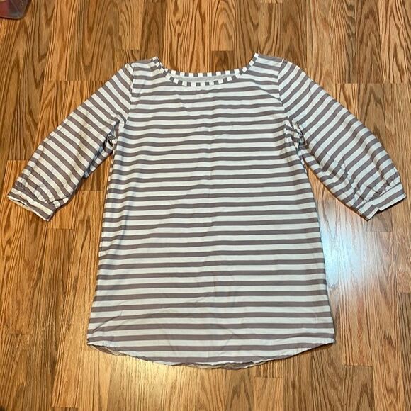 Dress or Tunic Grey and White Striped - Picture 1 of 6